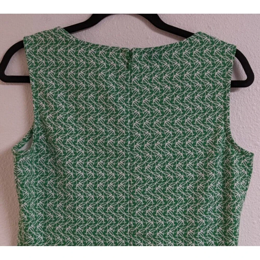 Talbots Ponte Knit Sleeveless Fit & Flare Sunglass Novelty Print Dress M - Picture 6 of 11